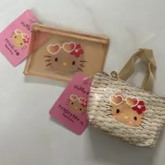 ハローキティ 日焼けキティ ダイソー セリア ポーチ 2点セット