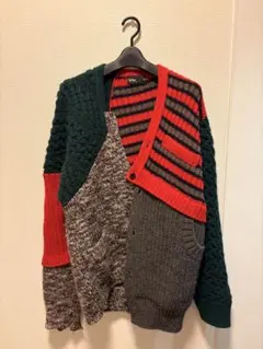 【kolor 19aw】 クレイジーパターンニットカーディガン サイズ3のサムネイル