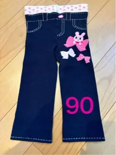 ミキハウス　デニム風　パンツ 90 うさぎちゃん