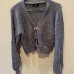 エブリン　グレー 長袖カーディガン