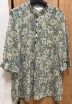 美品⭐︎Baton Rouge 五分袖チュニック 丸文いわさ　ミセス