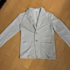 ストライプ柄ジャケット テーラードジャケット LL