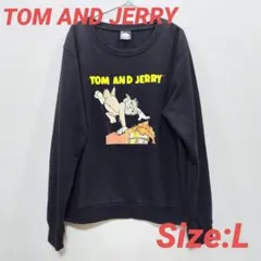 トムとジェリー スウェット ブラック　サイズL　TOM AND JERRY