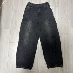 WEGO（ウィーゴー）/イージー3Dバレルレッグデニムカーゴパンツ