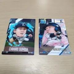 プロ野球デフォルメカード　西武ライオンズ 2枚セット　隅田選手　中村選手
