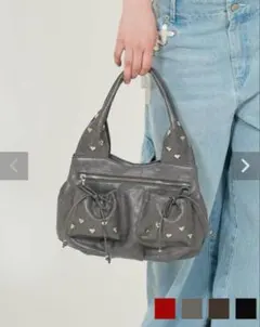 ハートスタッズ バッグ TINA：JOJUN