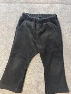コーデュロイ黒パンツ 90cm ハートポケット
