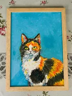 三毛猫の絵画 B5サイズ