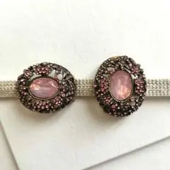 縦横 2way 帯留め ヌーディピンクの透かし細工 桜 ローズクォーツ