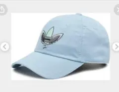 希少　レア　アディダスオリジナルス　刺繍　キャップ　水色　ライトブルー　帽子