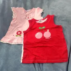 ノースリーブタンクトップ2枚セット 100cm