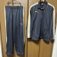 puma ジャージ　ネイビー/ベージュ　上下　M