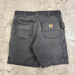 Carhartt　ペインターショーツ　W34　グレー　無地　古着　リラックスのサムネイル