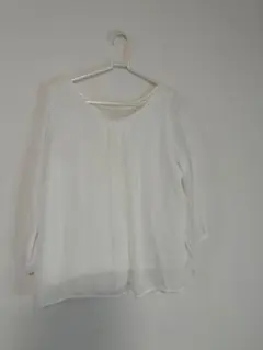 卒業式　入学式　レディース　スーツ　ホワイト 長袖 プリーツブラウス　9R