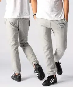 L/BEAMSビームス/スウェットパンツ/染込みカレッジロゴ/ルイジアナ/グレー