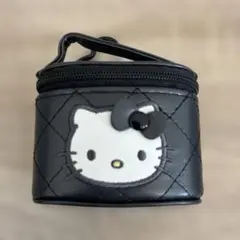 ハローキティ　ミニチュアキルトデザイン　ミニアクセサリーケース　ブラック