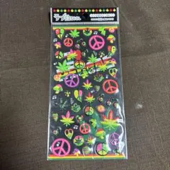 【当時物】クーリア　平成レトロ シール レゲエ ラブアンドピース ドクロ