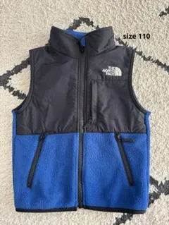 THE NORTH FACE キッズ　フリースベスト 110 ブルー　ブラック