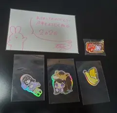 鈴木聖　お手製年賀状+ステッカー+アクリルキーホルダー