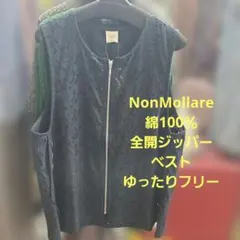 ゆったりフリーサイズ❗婦人NonMollare綿100％おしゃれベストです❗のサムネイル