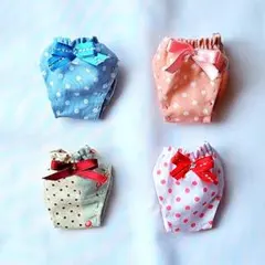 リカちゃんのパンツ(水玉)4枚セット　 　　　バラ売り可能のサムネイル