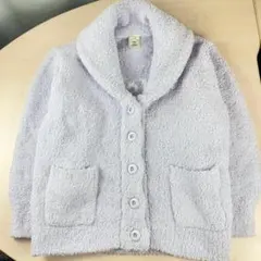 【美品】gelato pique ロゴジャガードショールカーディガン ラベンダー