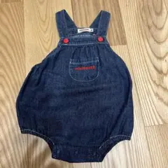 新品タグ付 ミキハウス だるまオール ロンパース 80〜90 日本製 