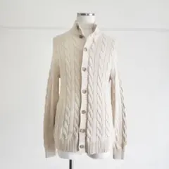 BrooksBrothers スーピマコットン　ケーブルニットジャケット　S