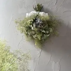 大きめ　紫陽花　バンクシア　ナチュラル　グリーン　ホワイト　スワッグ 大きめ 紫陽花 バンクシア ナチュラル グリーン ホワイト スワッグ