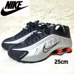 極美品❤️NIKE SHOX R4 ナイキ ショックス メタリックシルバー 25