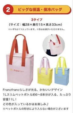 マクドナルド福袋　ビッグな保温・保冷バッグ