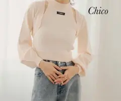 新品 Chico アメスリニットボレロセット/ピンクベージュ