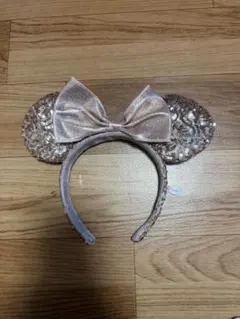 ピンク スパンコール ミニー耳 カチューシャ