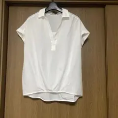 ✨ONE WAY ✨♡ワンウェイ スキッパーシャツ 半袖ブラウス 白 Mのサムネイル