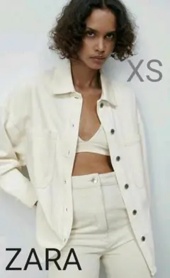 限定‼️タイムセール中‼️ ZARA ポケット付きオーバーサイズシャツ ジャケット
