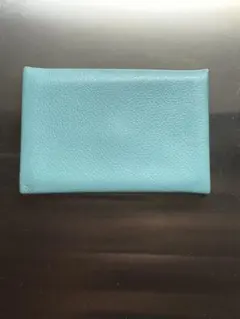HERMES エルメス カルヴィデュオ Z刻印 バイカラー ケース ブルー HERMES（エルメス） コインケース CALVI DUO VERSO カルヴィ デュオ
