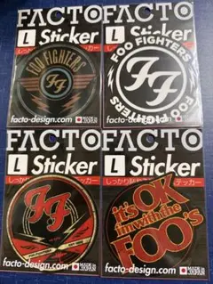 ② Foo Fighters フーファイターズ　ビッグステッカー　4点　未開封