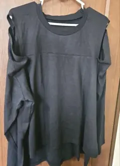タイムセール！4Lサイズ！オフショルダー ブラック 長袖Tシャツ 新品タグ付き