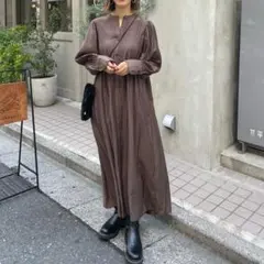 アンディコール バックタックボリュームシャツワンピース 長袖ワンピース