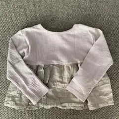 pairmanon 110㎝ワッフル フリル ティアード 長袖Tシャツ