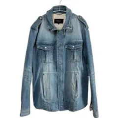 N-693 希少サイズ　バーバリーブラックレーベル　デニムジャケット　XL