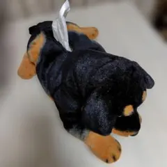 可愛いロットワイラー犬 ぬいぐるみ ティッシュケース