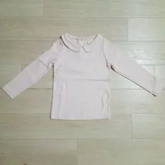 ☆未使用品☆襟付き長袖カットソー　薄ピンク色