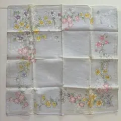 ハンカチ 花柄 パステルカラー系