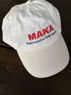 MAKA キャップ ホワイト 帽子 古着