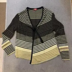 CHACOK ストライプ 長袖カーディガン サイズ2