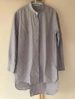 UNIQLO ストライプ リネン長袖シャツ Mサイズ