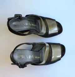 PRADA ウェッジソール サンダル ブラックのサムネイル