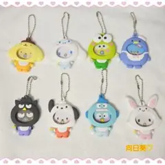 【バラ売り可】サンリオキャラクターズ フォトバッジ付きマスコット 8点セット