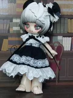 手作り♪萌獣魔法サイズ*懐古ロリィタワンピ*白クラウンレース*小物追加不可